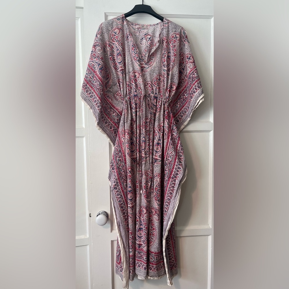 Anokhi kaftan Indian block print dress